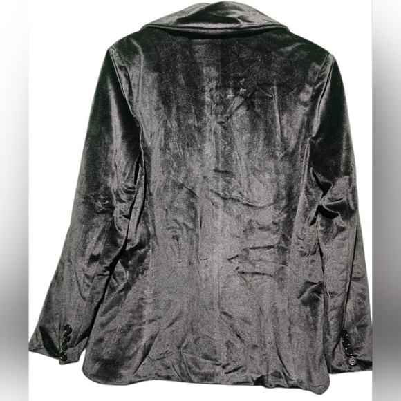 Hancy Dark Gray EUC Velvet Blazer Size Large PTP 20 - Picture 2 of 2